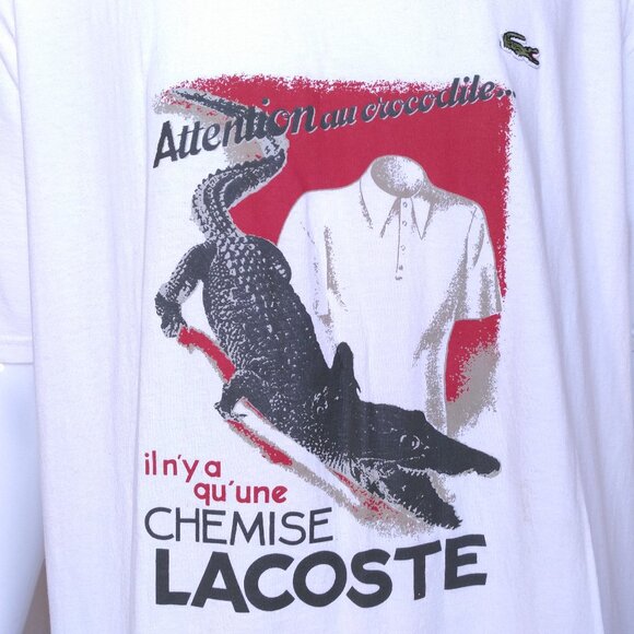 LACOSTE SPORT T-Shirt SIZE 9 Chemise 4XL BIG & TALL XXXXL Crew Neck Tee CROC - Picture 4 of 14